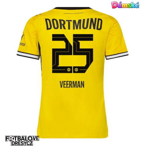 Borussia Dortmund Joey Veerman #25 Dámské Domácí Dres 2026-27 Krátký Rukáv Borussia Dortmund Joey Veerman #25 Dámské Domácí Dres 2026-27 Krátký Rukáv